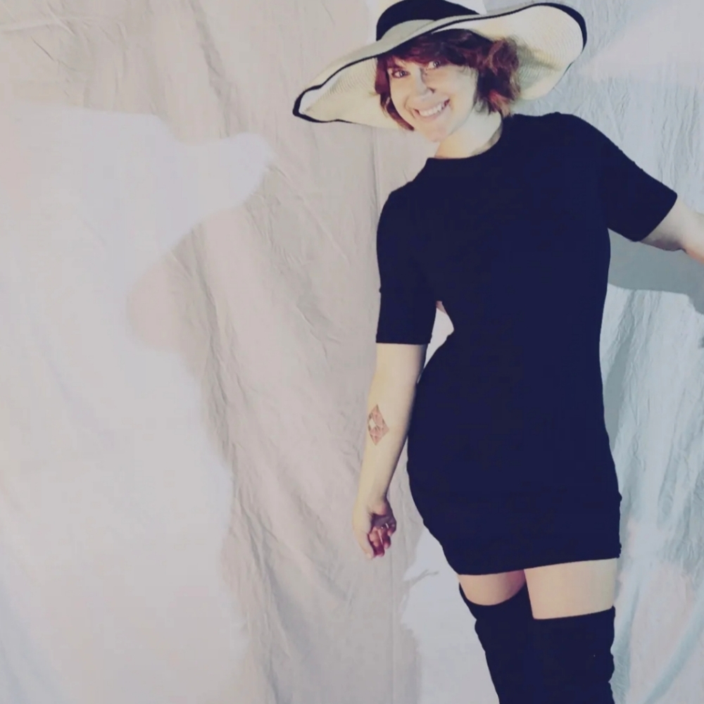 Midi dress, blk (S)